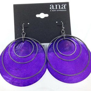 A.N.A Purple Shell Earrings